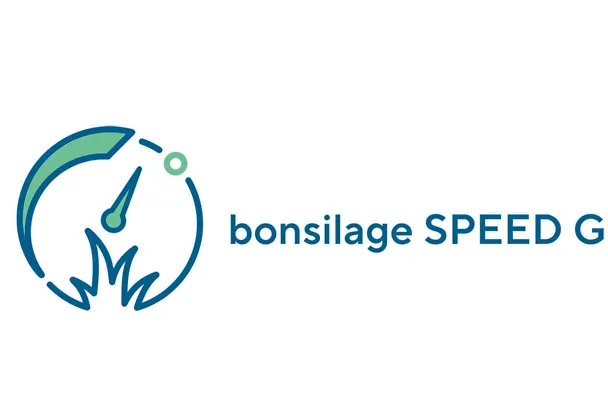 Logo des Siliermittels bonsilage SPEED G - siliert schneller Logo des Siliermittels bonsilage SPEED G - siliert schneller